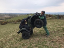 All terrain vehicle training in Wales, Ceredigion, Devon, Dorset, Somerset and South West. Devon ATV training courses with Hush Farms